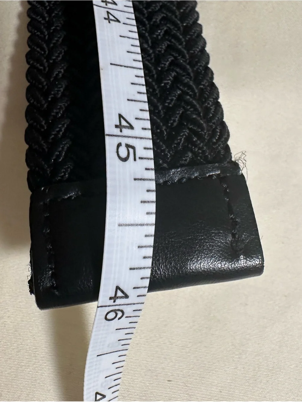 Dockers Black Braided Stretch Belt Silver Buckle Size L(38-40)